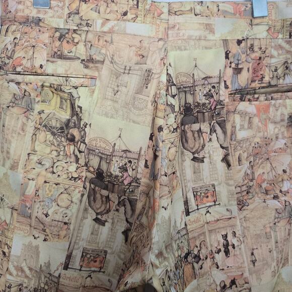 Vintage 60s/70s Izod of London City Scene Trouser Golf Pants USA Polyester 34" - Picture 6 of 9